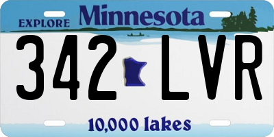 MN license plate 342LVR
