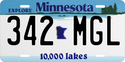 MN license plate 342MGL