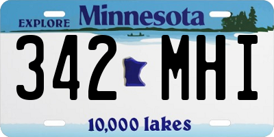 MN license plate 342MHI