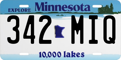MN license plate 342MIQ