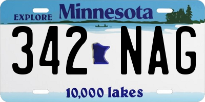 MN license plate 342NAG