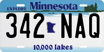 MN license plate 342NAQ