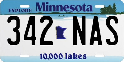 MN license plate 342NAS
