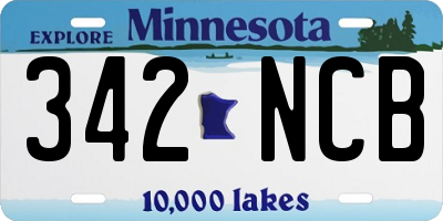 MN license plate 342NCB