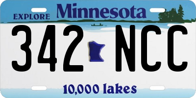 MN license plate 342NCC
