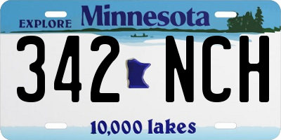 MN license plate 342NCH