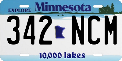 MN license plate 342NCM