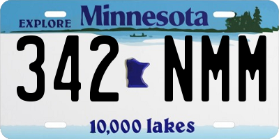 MN license plate 342NMM
