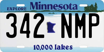 MN license plate 342NMP