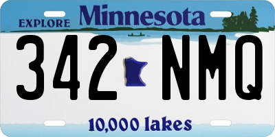 MN license plate 342NMQ