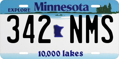 MN license plate 342NMS