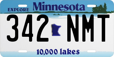 MN license plate 342NMT