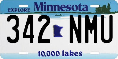 MN license plate 342NMU