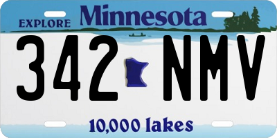 MN license plate 342NMV