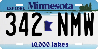 MN license plate 342NMW