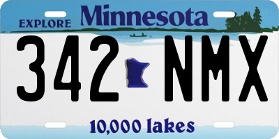 MN license plate 342NMX
