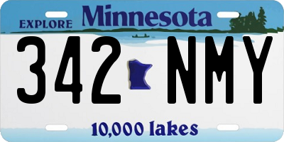 MN license plate 342NMY