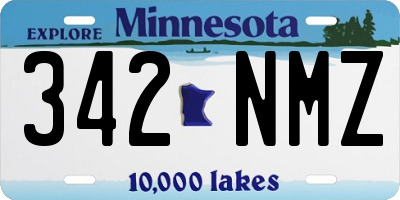 MN license plate 342NMZ