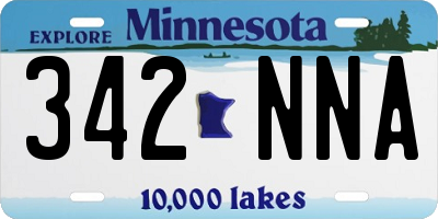 MN license plate 342NNA