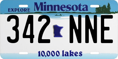 MN license plate 342NNE