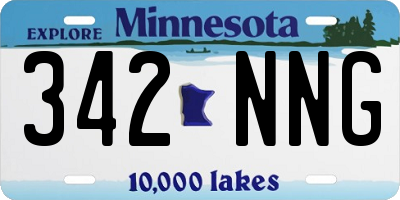MN license plate 342NNG