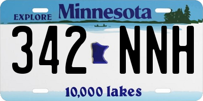 MN license plate 342NNH