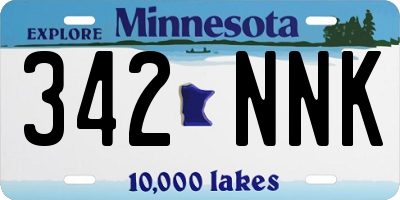MN license plate 342NNK