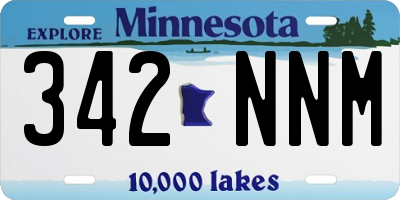 MN license plate 342NNM