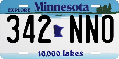 MN license plate 342NNO