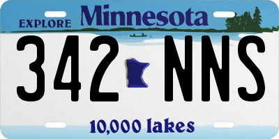 MN license plate 342NNS
