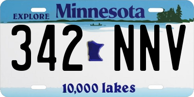 MN license plate 342NNV