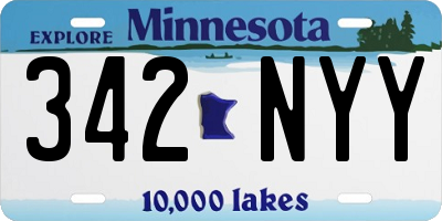 MN license plate 342NYY