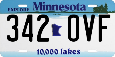 MN license plate 342OVF