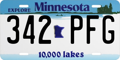 MN license plate 342PFG