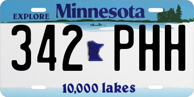 MN license plate 342PHH