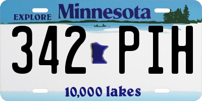 MN license plate 342PIH