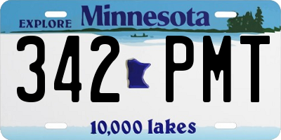 MN license plate 342PMT
