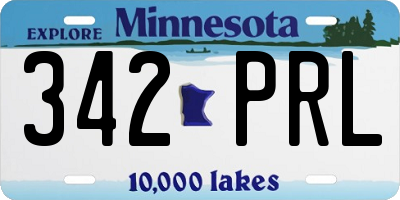 MN license plate 342PRL