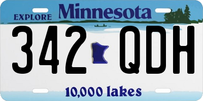 MN license plate 342QDH