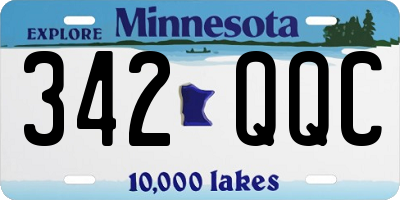 MN license plate 342QQC