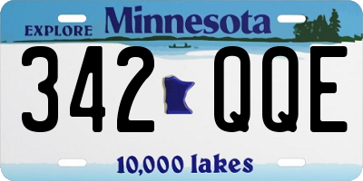 MN license plate 342QQE