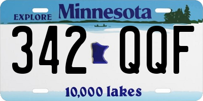 MN license plate 342QQF