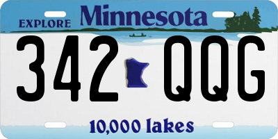 MN license plate 342QQG