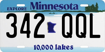 MN license plate 342QQL