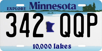 MN license plate 342QQP