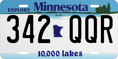 MN license plate 342QQR