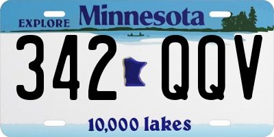 MN license plate 342QQV