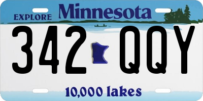 MN license plate 342QQY