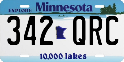 MN license plate 342QRC