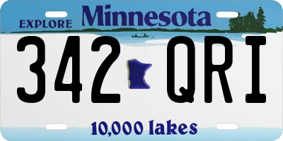 MN license plate 342QRI